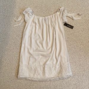 Off the shoulder white lulus dress